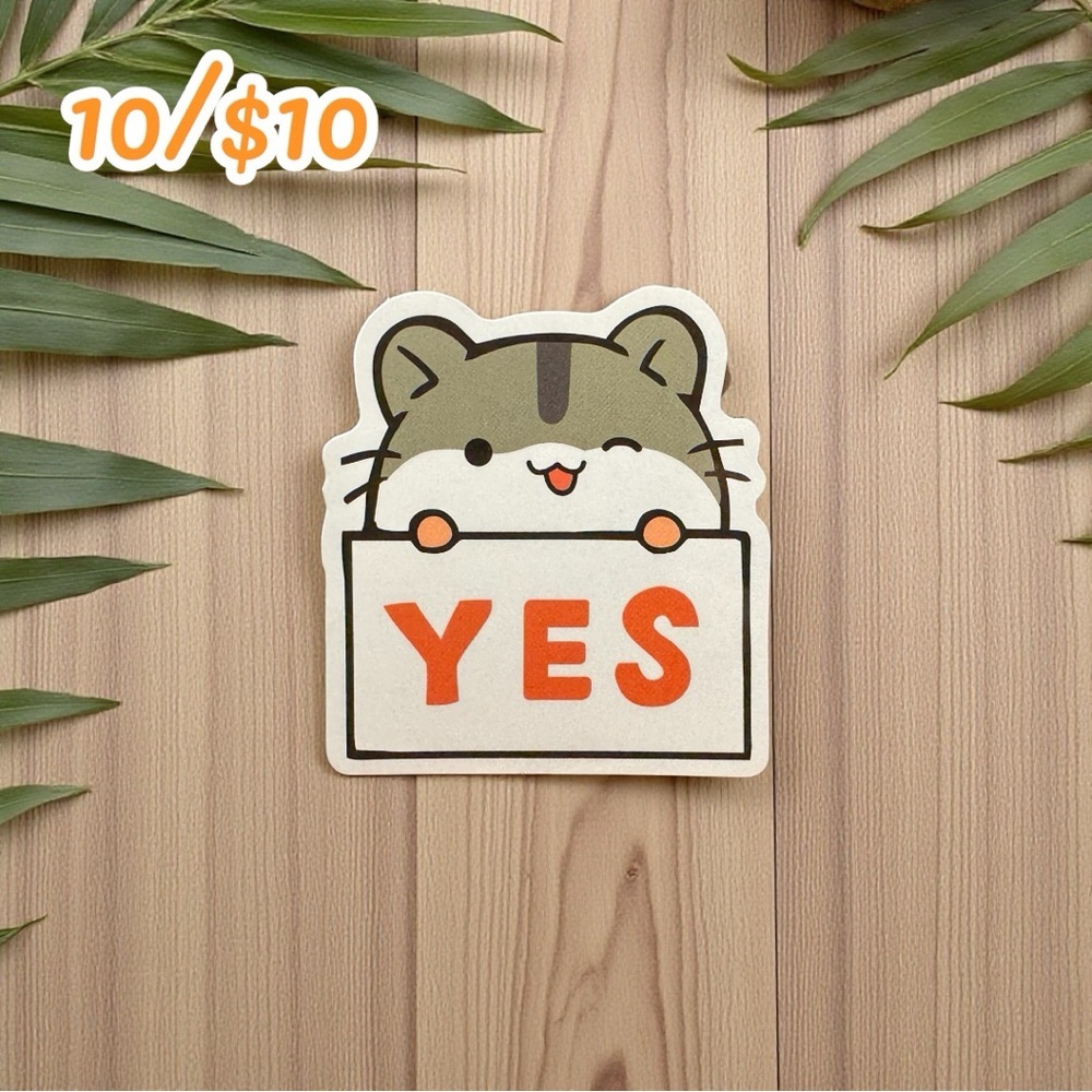 YES Cat Sticker – Glossy | 2.25”
